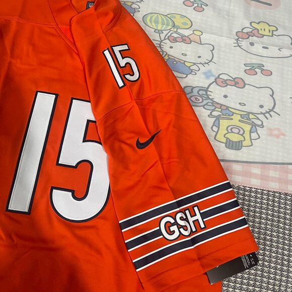 Nike Rome Odunze #15 Orange Chicago Bears Jersey - Picture 5 of 7